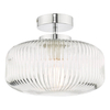 Sufitowa lampa szklana Riva RIV5208 do salonu IP44 chrom