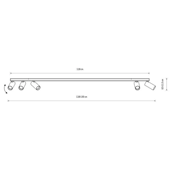 Nasufitowa lampa metalowa Fourty 11468 regulowana metalowa ciemnoszara