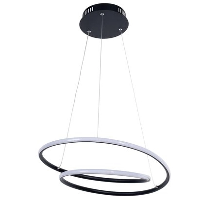LAMPA wisząca MERIDIA 3257 Rabalux metalowa OPRAWA pierścienie LED 40W 3000K zwis biały czarny