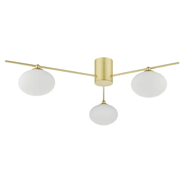 Kulista lampa sufitowa Jasper JAS5335 szklane białe złote