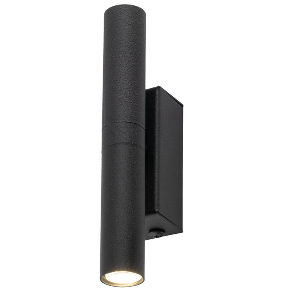 Ścienny kinkiet do salonu Lagos 10184 tubka metalowa czarna