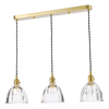 Szklana lampa wisząca Hadano HAD3640-11 do salonu mosiądz przezroczysty