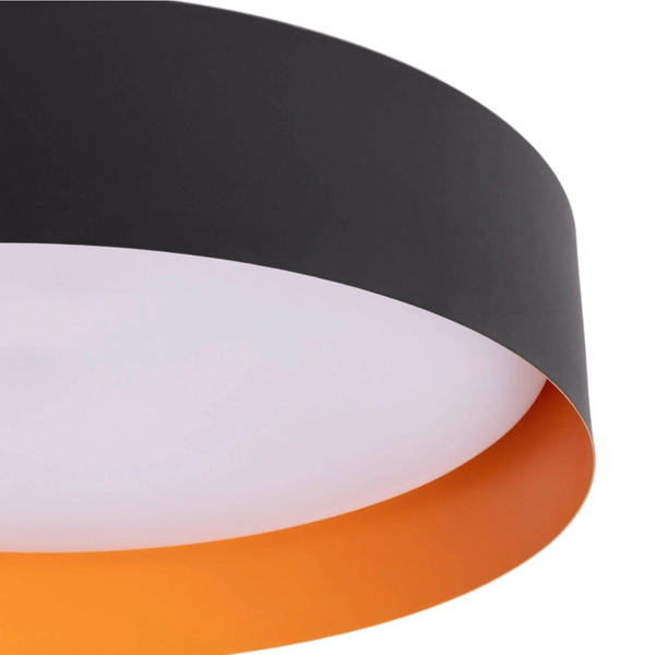 Plafon okrągły na korytarz Bora ABR-POB30W LED 30W czarny złoty