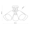 Regulowana lampa sufitowa Vaio 575 do kuchni czarny drewniany beżowy