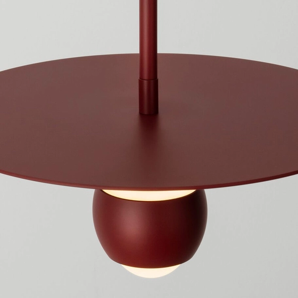 Ledowa lampa wisząca BAILA LE44537 8W 3000K okrągła czerwona