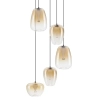 Wisząca lampa szklana JAREVIA LE45127 LED 18W 3000K owalna złota