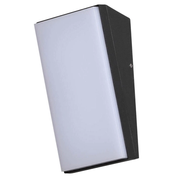 Ścienna lampa elewacyjna Fama OWL-7061-4K Italux LED 10W 4000K IP65 czarny biały