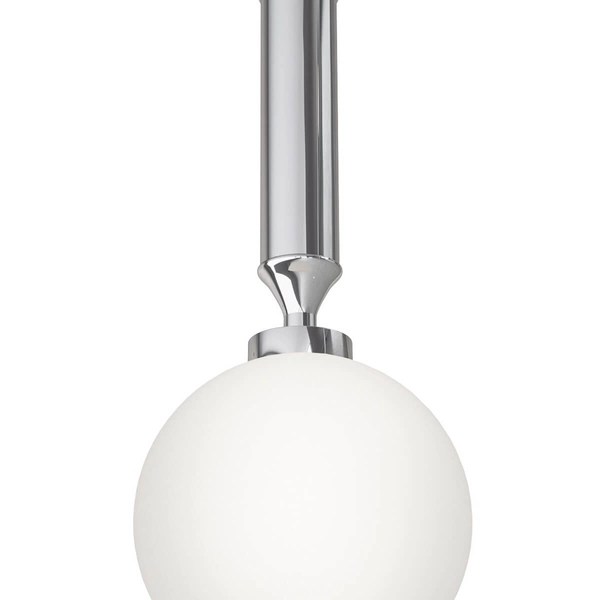 Nowoczesna lampa do biura Ero I szklana kula biała chrom