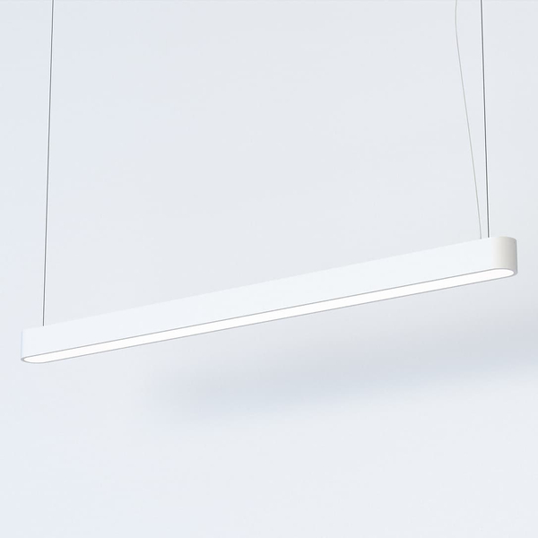 Lampa wisząca podłużna Soft 7537 Nowodvorski do jadalni metalowa biała