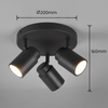 Sufitowa lampa potrójna BRISA DL332880430 IP44 tuby regulowane czarny