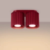 Podwójna lampa sufitowa AURA SL.1820 ryflowana burgundowa 2xGU10