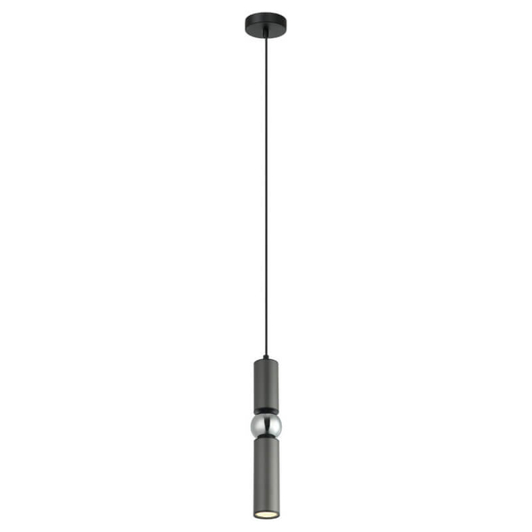 Wisząca lampa pokojowa Isidora minimalistyczna tuba szara