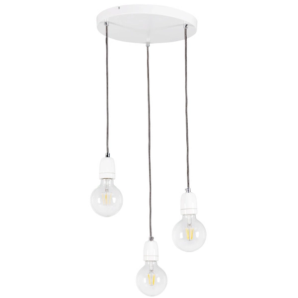 Loftowa lampa wisząca PORCIA 9181302R ceramiczna kaskada biały grafitowy