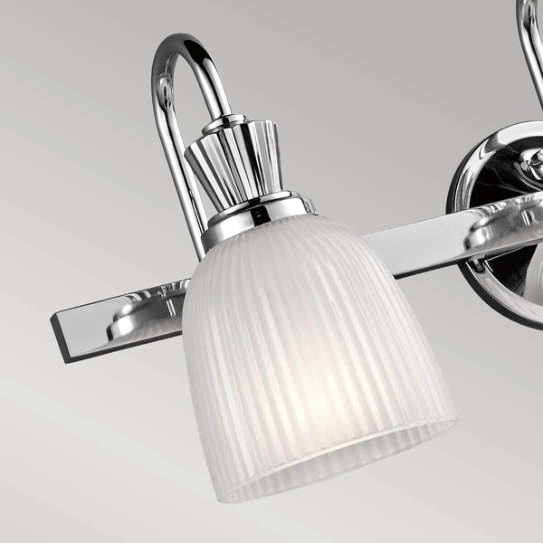 Ścienna lampa łazienkowa Cora KL-CORA3-BATH Kichler metalowa IP44 chrom biała