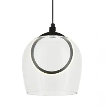 Pierścieniowa wisząca lampa 23080 LED 6W 3000K przezroczysta czarna
