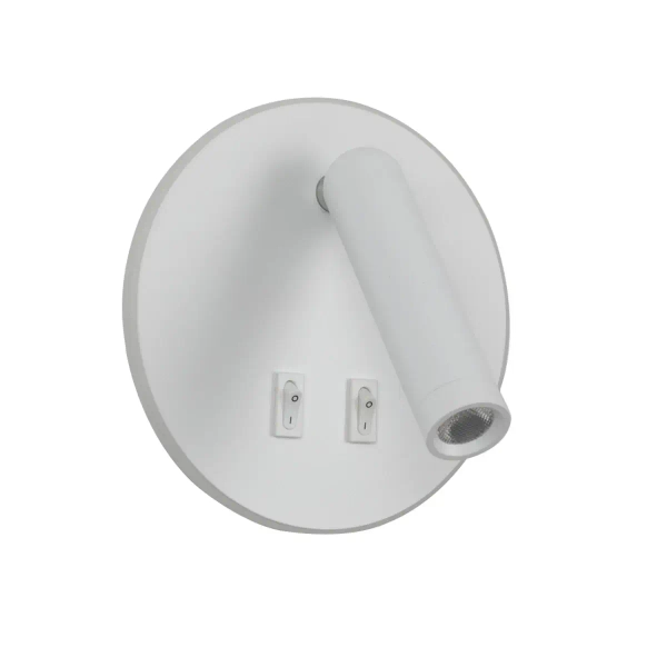 Okrągła ścienna lampa Furla WL-53742-1-WH LED 8W 3000K z regulacją biała