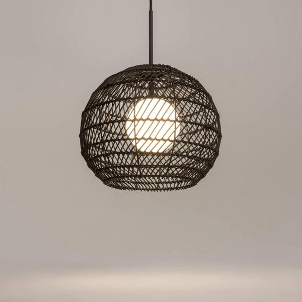 Zwieszana lampa boho Cane MOD204PL-01B1 Maytoni kulista czarny