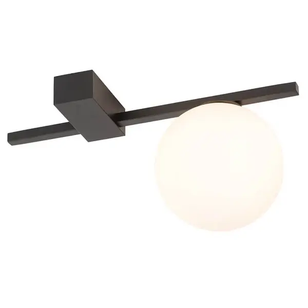 Nasufitowa lampa Pik 10299 loftowa kula czarna biała