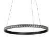 Lampa wisząca pierścieniowa do salonu AZALEA LED 30W 3000K  AZ6772 metalowa ring czarna