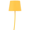 Lampa podłogowa do sypialni Nicola 6645 z abażurem metalowa żółta