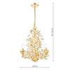 Żyrandol wiszący Audley AUD0335-EH Dar Lighting regulowana pałacowa liście złota