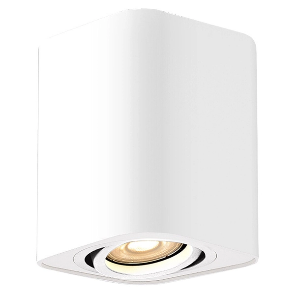 Biały spot ruchomy Kobald 2050 natynkowa lampa tuba do przedpokoju