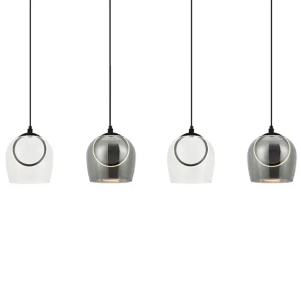 Lampa wisząca 23082 LED 24W 3000K szklana przydymiony czarny