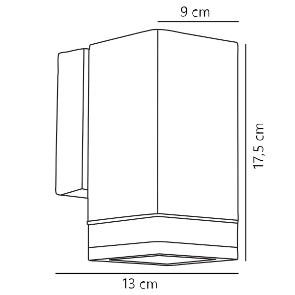 Elewacyjna lampa ścienna Elm 45321003 IP44 metalowa czarny