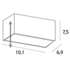 Oprawa prostokątna podtynkowa MODULAR H180.06 Maxlight do modułu biały