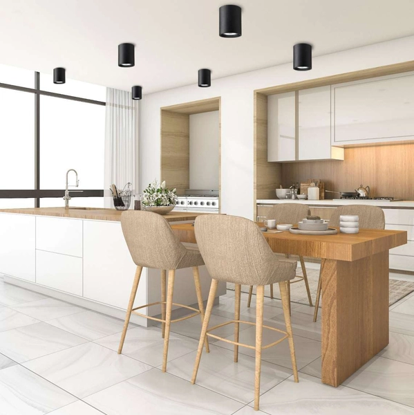 LAMPA sufitowa ZOVO LP-32015/1SM BK Light Prestige metalowa OPRAWA downlight LED 15W 3000K tuba czarna