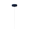 Lampa wisząca granatowa VITRUM metalowa kopuła 1xE27 nad wyspę 41639