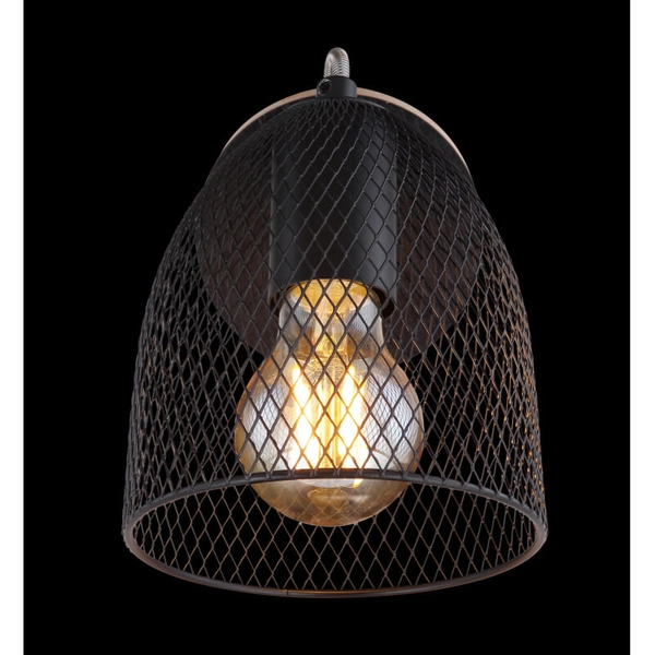 Ścienna lampa ruchoma Josina 54034-1 druciana czarna drewno