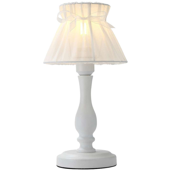 Stojąca lampa 41-73815 klasyczna abażurowa w stylu angielskim biała