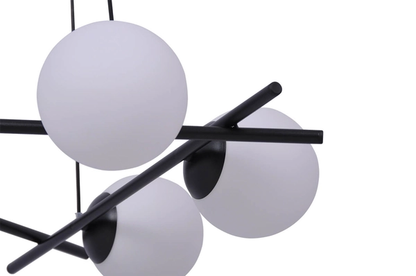 Lampa wisząca Arton K-4967 bubbles do jadalni biała czarna