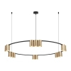 Pierścieniowa lampa wisząca GENESIS ML0378 tubki złote czarne
