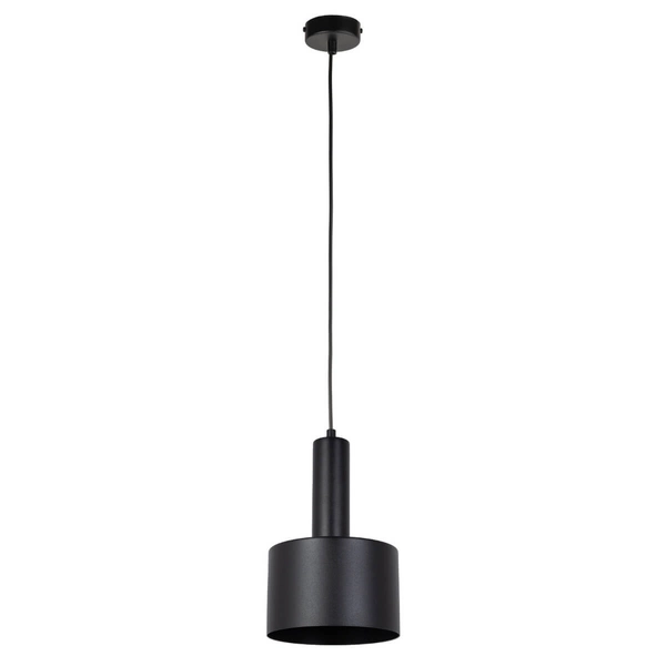 Lampa wisząca do jadalni Vitrum 41109 zwis krążek walec czarna