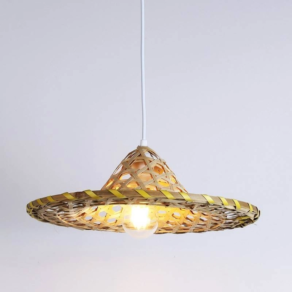 Pleciona lampa zawieszana Boho ABR-LWBRA Abruzzo do jadalni beżowa