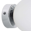 Kinkiet LAMPA ścienna MIJA 20763103 Kaspa szklana OPRAWA modernistyczna kula ball chrom biała