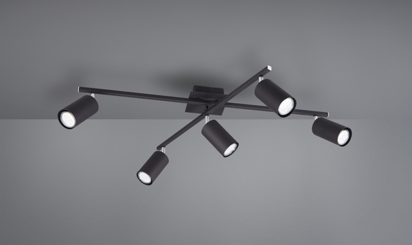 Regulowana lampa sufitowa VANTOS DL532612400 sticks do salonu czarna