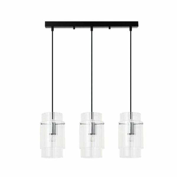 Wisząca lampa kuchenna Savona LP-707/3L nad wyspę czarna OUTLET