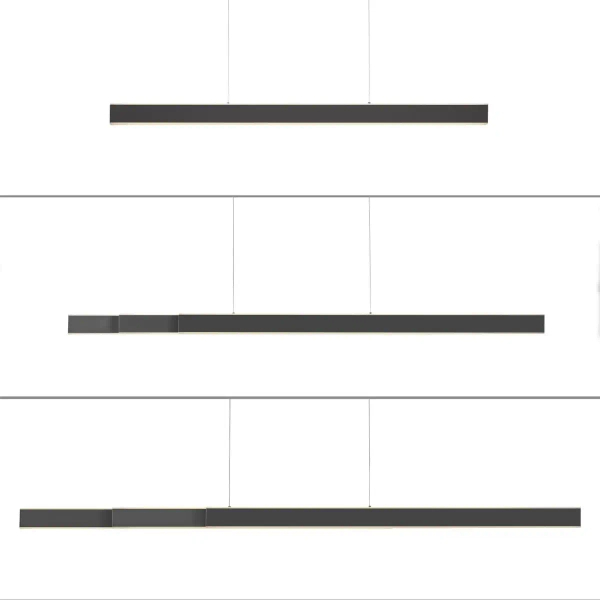 Lampa wisząca  nowoczesna PURE-LUME antracyt LED 76W 2700-5000K podłużna listwa do salonu 2738-13