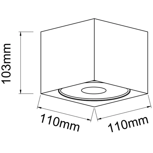 Spot LAMPA sufitowa Cardi l Small Bianco / Ufo Gold Orlicki Design metalowa OPRAWA downlight biały złoty