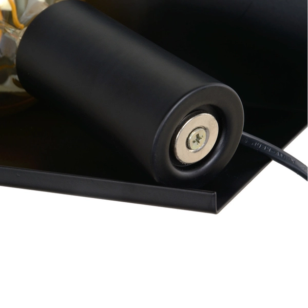 Kinkiet LAMPA ścienna SEBO 06218/01/30 Lucide metalowa OPRAWA loftowy kinkiet półka czarna