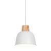 Metalowa lampa wisząca Orlo P21031M Zumaline nad stół biały drewniany