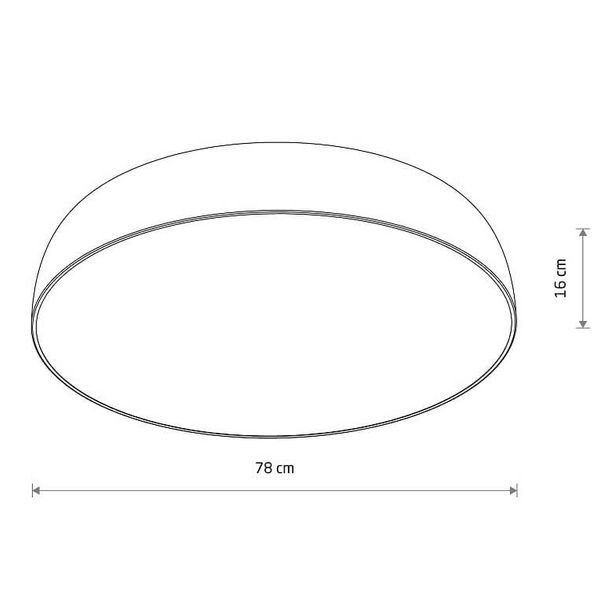 Plafon kopułowy do kuchni Satellite 8022 Nowodvorski owal metalowy biały