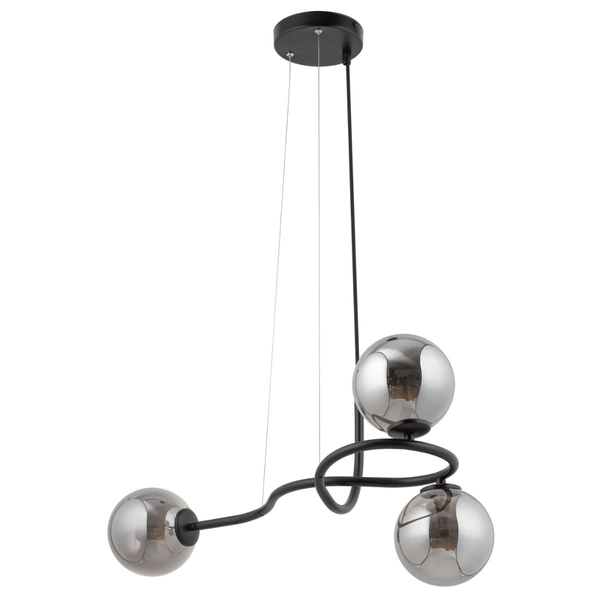 Designerska lampa wisząca VENA 33678 Sigma szklane kule szare czarna