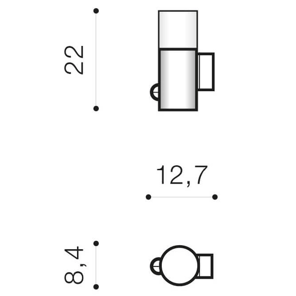 Zewnętrzny kinkiet ścienny Nils AZ4479 Azzardo IP44 tuba czarna biała