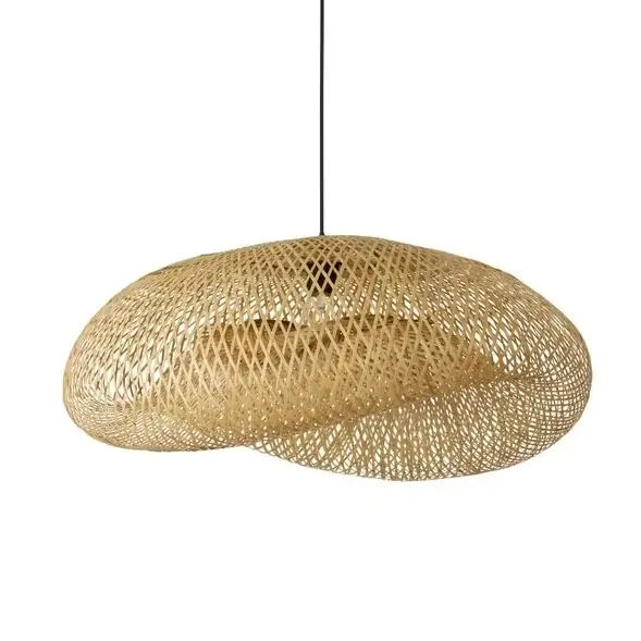 Wisząca lampa do sypialni NULVERO LE45366 ekologiczna naturalna