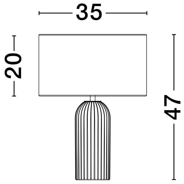 Abażurowa lampa stołowa TUMARAPI LE44687 z tkaniny szara biała