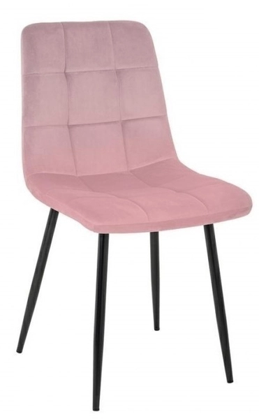 Krzesło z miękkim siedziskiem CARLO J-06.LIGHT.PINK różowe